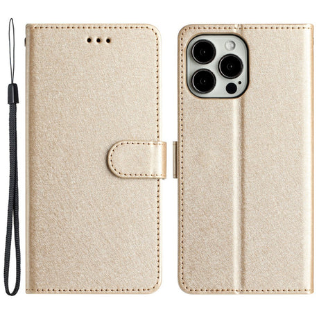 EIDERWOOD iPhone 12 Pro Max Kunstlæder Flip Cover m. Pung & Strop - Guld