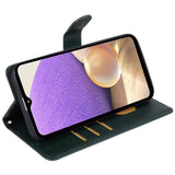 Samsung Galaxy M34 (5G) / F34 (5G) Flip-deksel i lær m. Lommebok og stropp - Mørkegrønn
