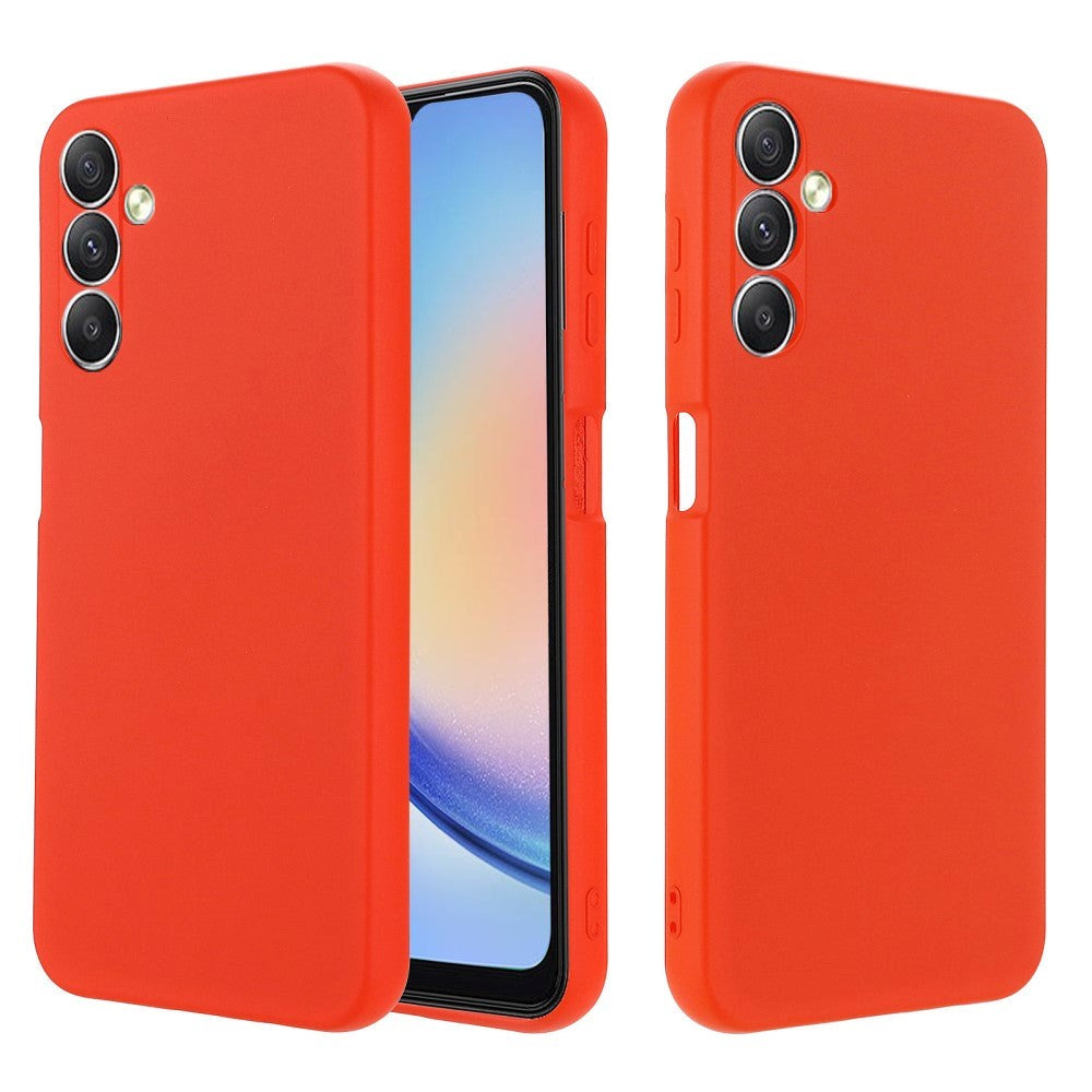 Samsung Galaxy M34 (5G) / F34 (5G) Bakdeksel i flytende silikon m. Stropp - Rød