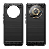 Realme 11 Pro+ 5G / 11 Pro 5G Bakdeksel i børstet karbon - Svart