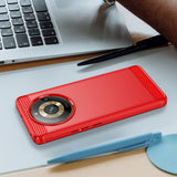 Realme 11 Pro+ 5G / 11 Pro 5G Bakdeksel i børstet karbon - rød