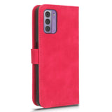Nokia G42 Læder Flip Cover m. Kortholder & Ståfunktion - Rød