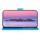 Xiaomi Redmi 12C lær flipdeksel m. Lommebok og stropp - blå