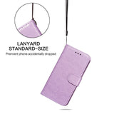 Xiaomi Redmi 12C lær flipdeksel m. Veske og stropp - Lilla