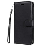 Honor 90 Lite Leather Flip Cover m. Lommebok og stropp - Svart