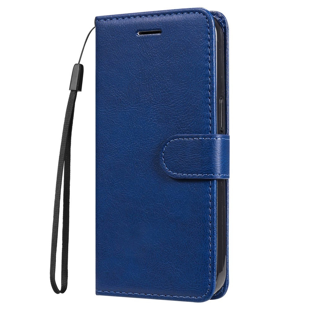 Honor 90 Lite Leather Flip Cover m. Lommebok og stropp - blå