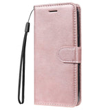 Honor 90 Lite Leather Flip Cover m. Lommebok og stropp - Rose gull