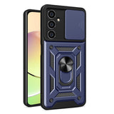 Samsung Galaxy S23 FE Håndværker Bagside Cover m. Magnetisk Kickstand & Cam Slider - Mørkeblå