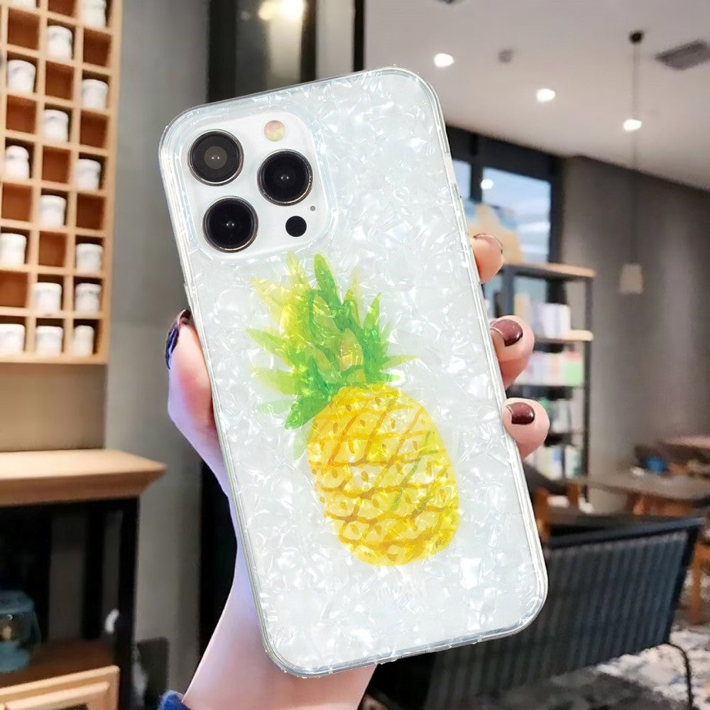 iPhone 15 Pro fleksibelt plastdeksel - ananas