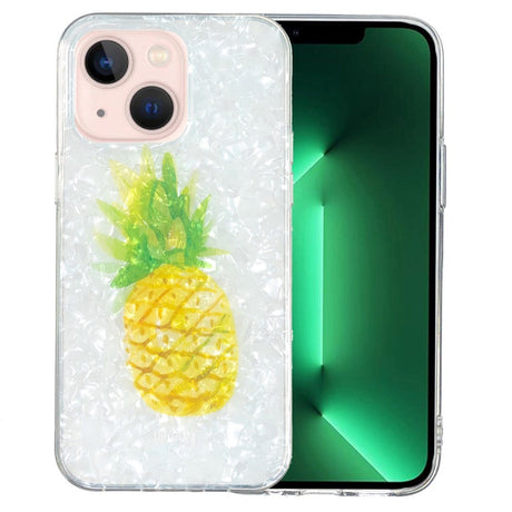 iPhone 15 fleksibelt plastdeksel - ananas