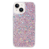 iPhone 15 Plus Glitter Bakdeksel - Rosa