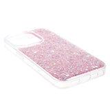 iPhone 15 Pro Glitter Bakdeksel - Rosa