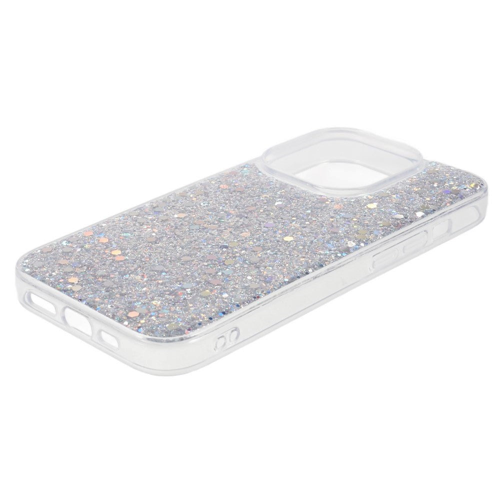 iPhone 15 Pro Max Glitter Bakdeksel - Sølv