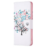 Motorola Moto G14 Cover m. Pung i Læder - Blomstertræ