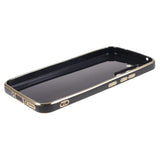 Samsung Galaxy S23 FE fleksibelt plastdeksel m. Gold Edge - Svart