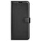 Samsung Galaxy M34 (5G) / F34 (5G) Litchi Leather Flip Cover m. Lommebok - Svart