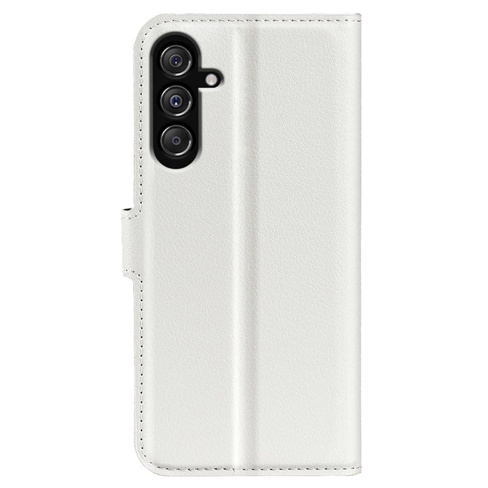 Samsung Galaxy M34 (5G) / F34 (5G) Litchi Leather Flip Cover m. Lommebok - Hvit