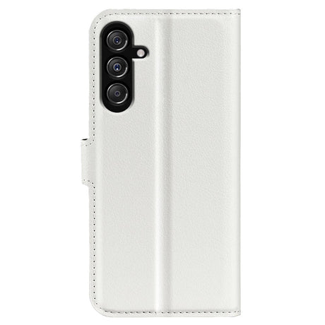 Samsung Galaxy M34 (5G) / F34 (5G) Litchi Leather Flip Cover m. Lommebok - Hvit