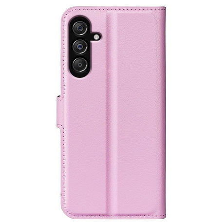 Samsung Galaxy M34 (5G) / F34 (5G) Litchi Leather Flip Cover m. Lommebok - Baby Rosa