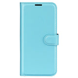 Samsung Galaxy M34 (5G) / F34 (5G) Litchi Leather Flip Cover m. Lommebok - Lyseblå
