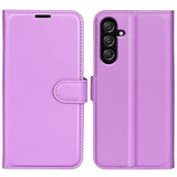 Samsung Galaxy M34 (5G) / F34 (5G) Litchi Leather Flip Cover m. Lommebok - Lilla
