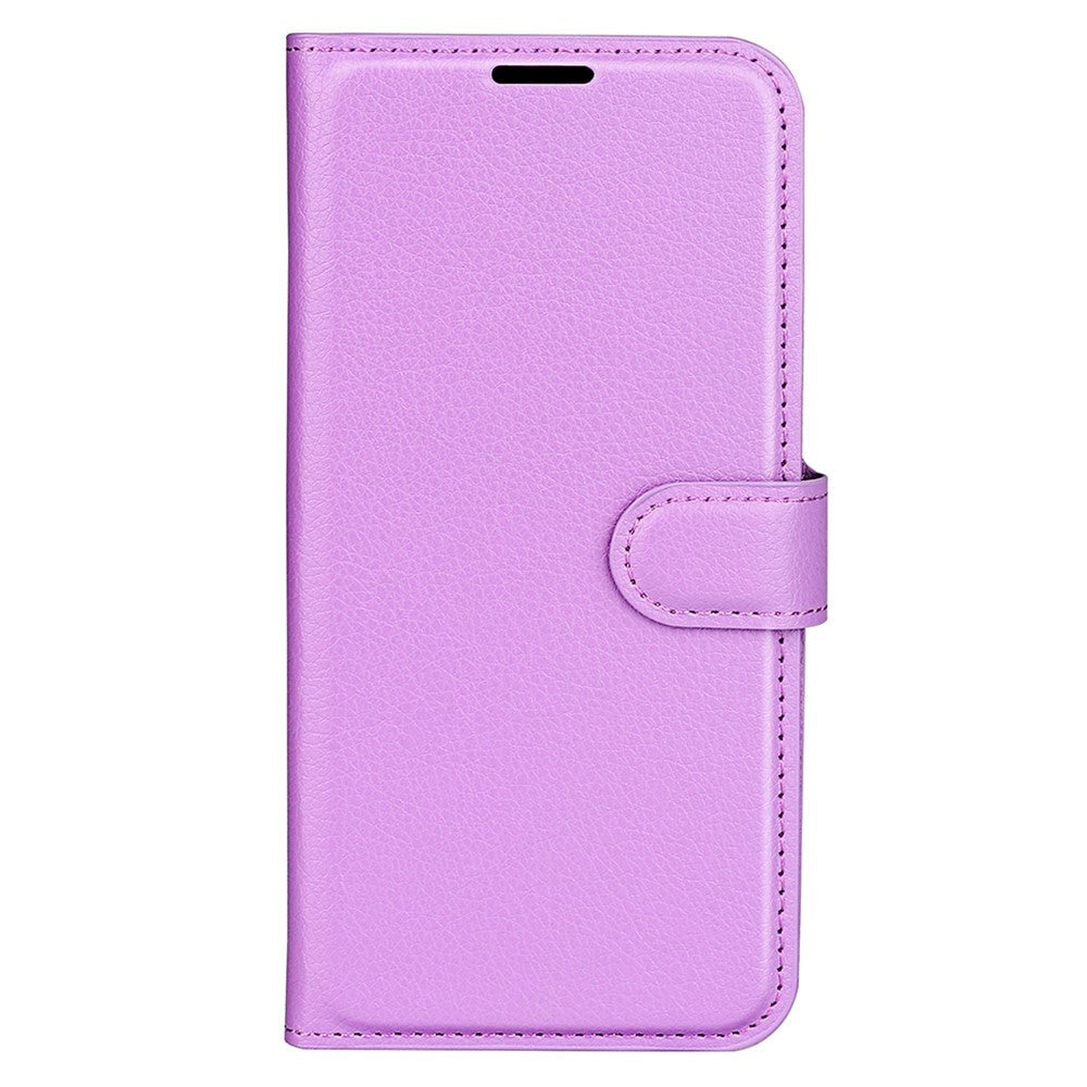 Samsung Galaxy M34 (5G) / F34 (5G) Litchi Leather Flip Cover m. Lommebok - Lilla
