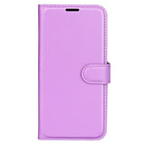 Samsung Galaxy M34 (5G) / F34 (5G) Litchi Leather Flip Cover m. Lommebok - Lilla