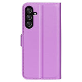 Samsung Galaxy M34 (5G) / F34 (5G) Litchi Leather Flip Cover m. Lommebok - Lilla