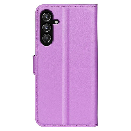 Samsung Galaxy M34 (5G) / F34 (5G) Litchi Leather Flip Cover m. Lommebok - Lilla