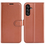 Samsung Galaxy M34 (5G) / F34 (5G) Litchi Leather Flip Cover m. Lommebok - Brun