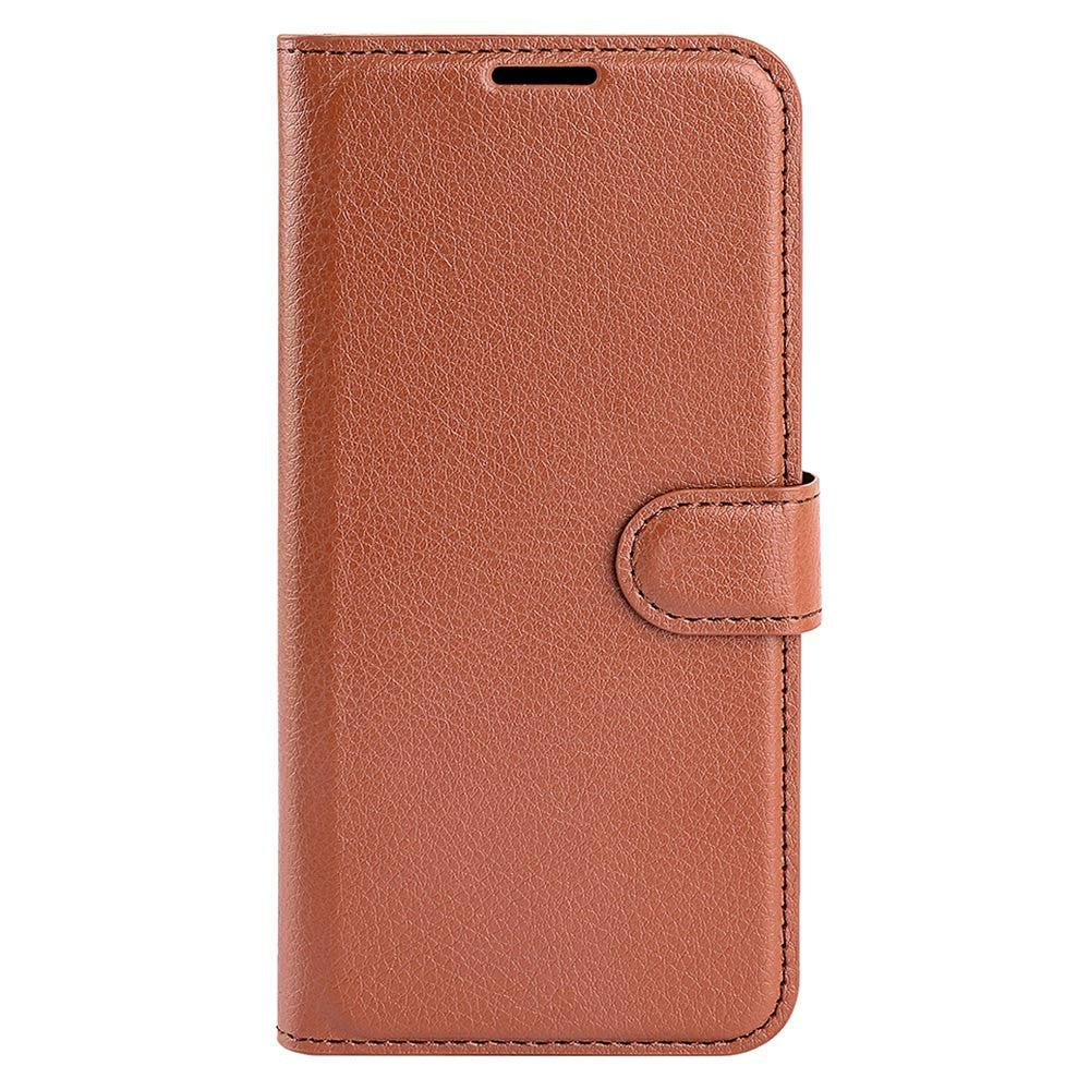 Samsung Galaxy M34 (5G) / F34 (5G) Litchi Leather Flip Cover m. Lommebok - Brun