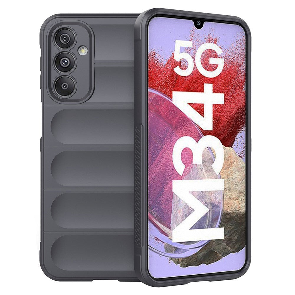 Samsung Galaxy M34 (5G) / F34 (5G) Fleksibelt plastdeksel - mørkegrå