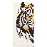 Sony Xperia 5 V Leather Flip Cover m. Lommebok - Tiger