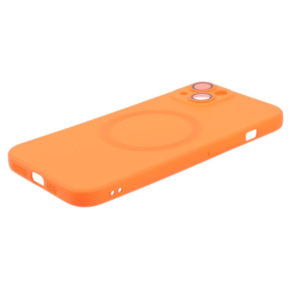 iPhone 13 Silikone Bagside Cover m. Kamerabeskytter - MagSafe Kompatibel - Orange