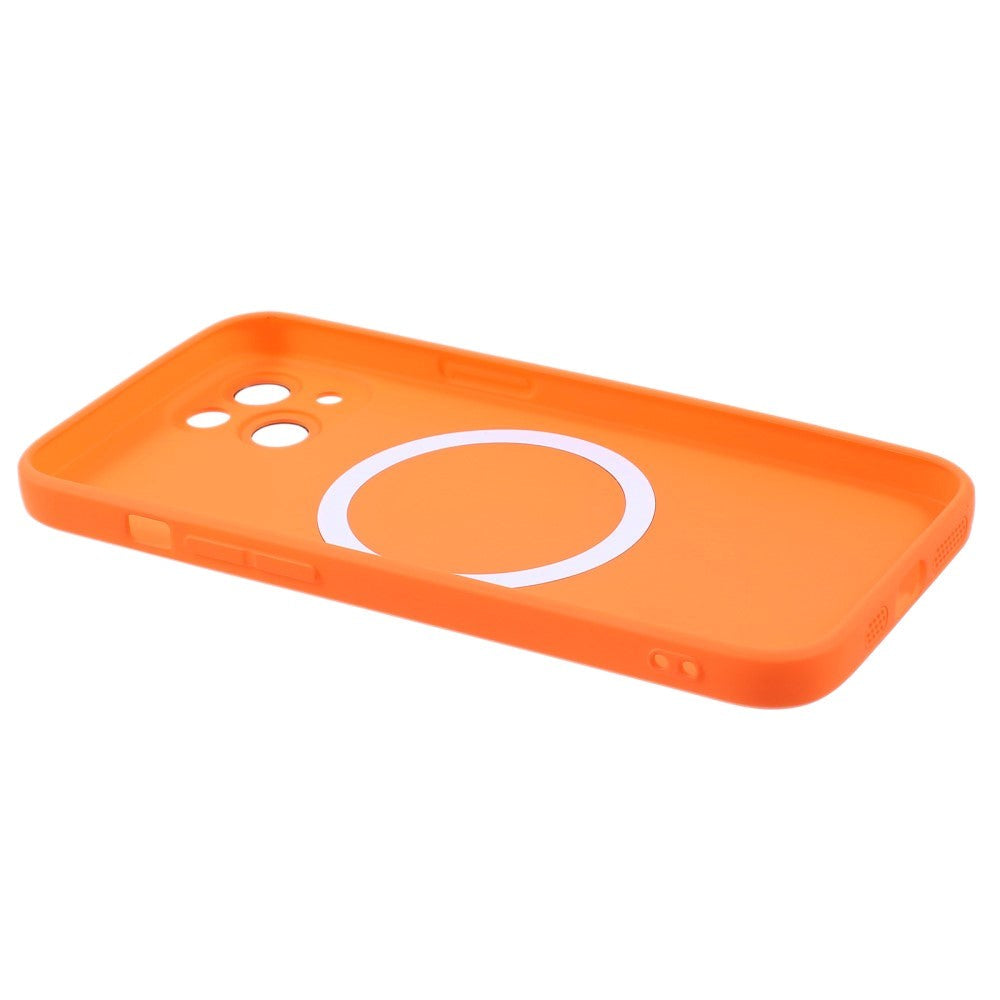 iPhone 13 Silikone Bagside Cover m. Kamerabeskytter - MagSafe Kompatibel - Orange