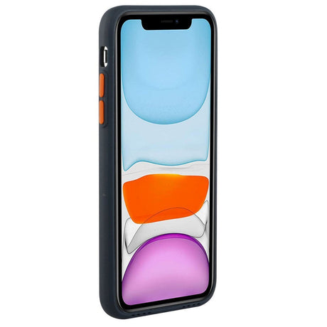 iPhone 15 Pro fleksibelt plastdeksel m. Kortholder - Mørk blå