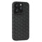 iPhone 15 Plus fleksibelt plastdeksel - flettet tekstur - svart