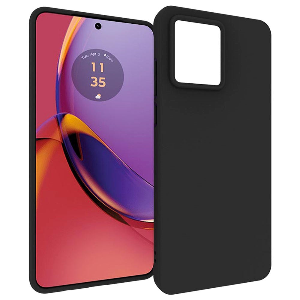 Motorola Moto G84 Matt fleksibelt plastbakdeksel - svart