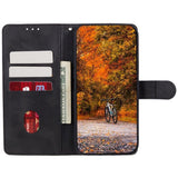 Motorola Moto G84 Leather Flip Cover m. Lommebok og stropp - Svart