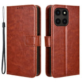 Honor X6a - EIDERWOOD Faux Leather Flip Cover m. Stropp - Brun