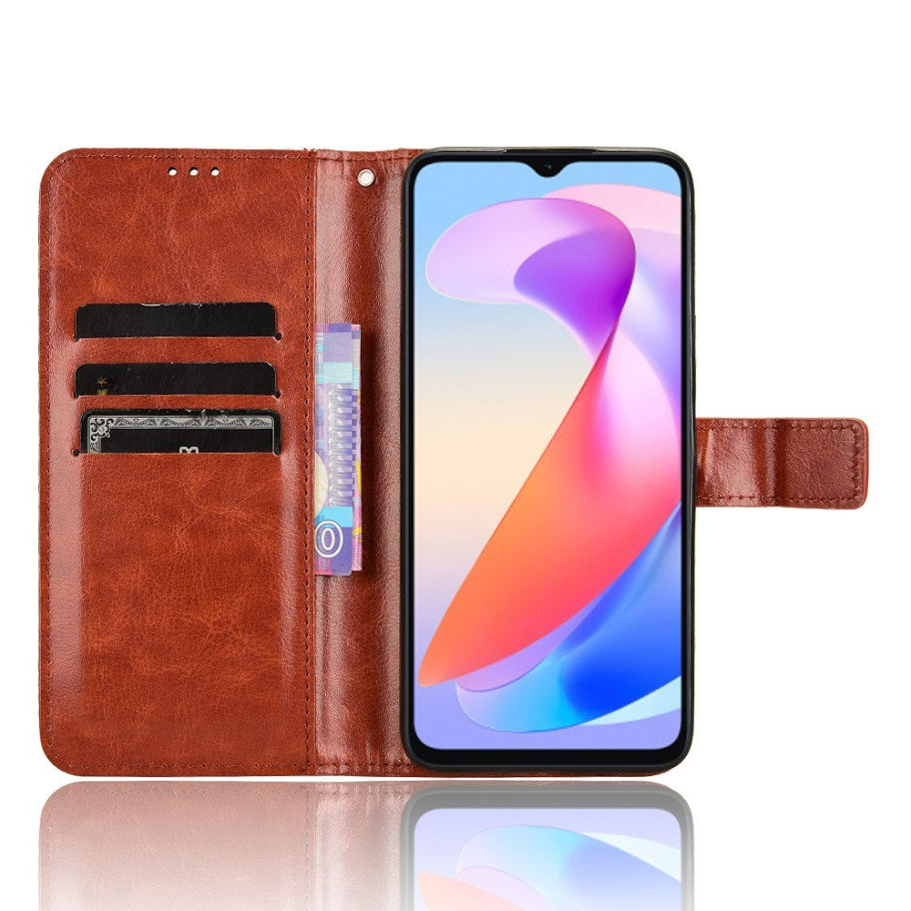 Honor X6a - EIDERWOOD Faux Leather Flip Cover m. Stropp - Brun