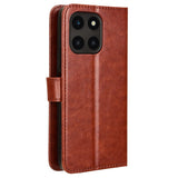 Honor X6a - EIDERWOOD Faux Leather Flip Cover m. Stropp - Brun