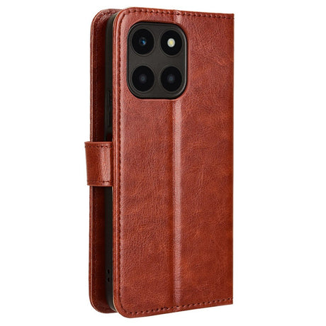 Honor X6a - EIDERWOOD Faux Leather Flip Cover m. Stropp - Brun