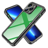 iPhone 14 Pro Max IP68 Støv- & Vandtæt Case - Gennemsigtig / Sort
