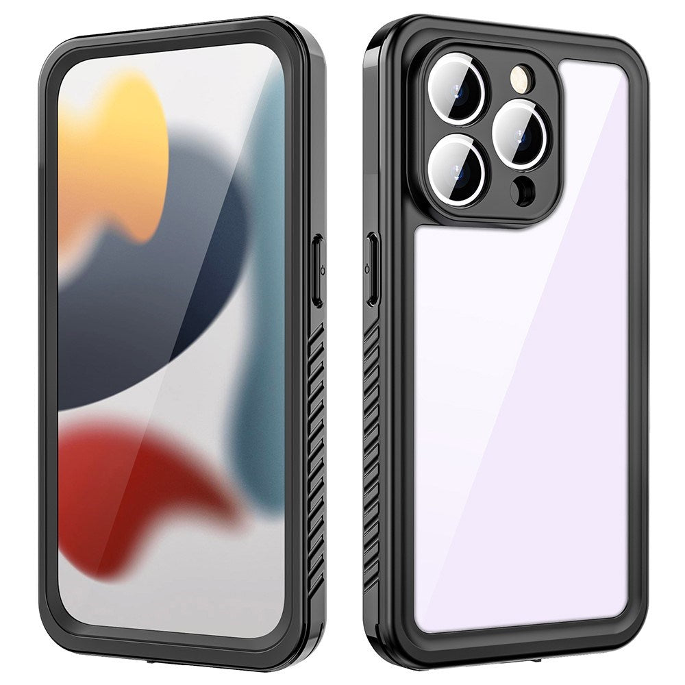 iPhone 15 Pro Max Redpepper IP68 Vandtæt Case - Sort / Gennemsigtig