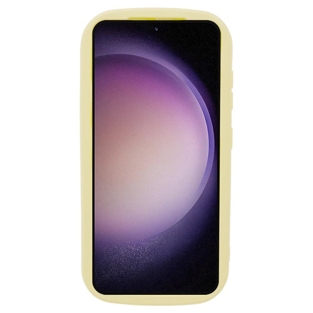 Samsung Galaxy S23 Fleksibelt Plastik Bagside Cover m. Bølget Kanter - Gul