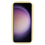 Samsung Galaxy S23 Fleksibelt Plastik Bagside Cover m. Bølget Kanter - Gul