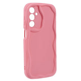Samsung Galaxy A54 (5G) Fleksibelt Plastik Bagside Cover m. Bølget Kanter - Pink