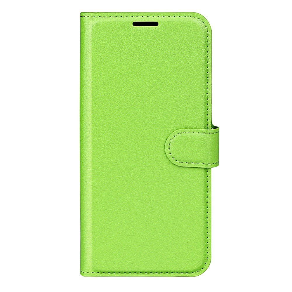 Xiaomi 13T / 13T Pro Litchi Leather Flip Cover m. Lommebok - Grønn