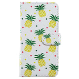 Honor 90 Lite flip-deksel i kunstskinn m. Lommebok og stropp - Ananas